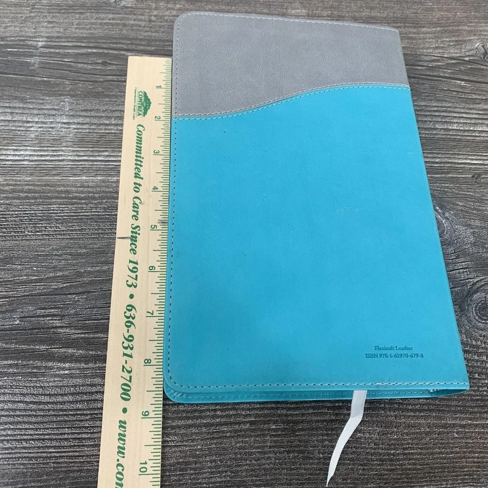 Hendrickson KJV Holy Bible Reference Edition Turquoise Gray Flexisoft Red Letter